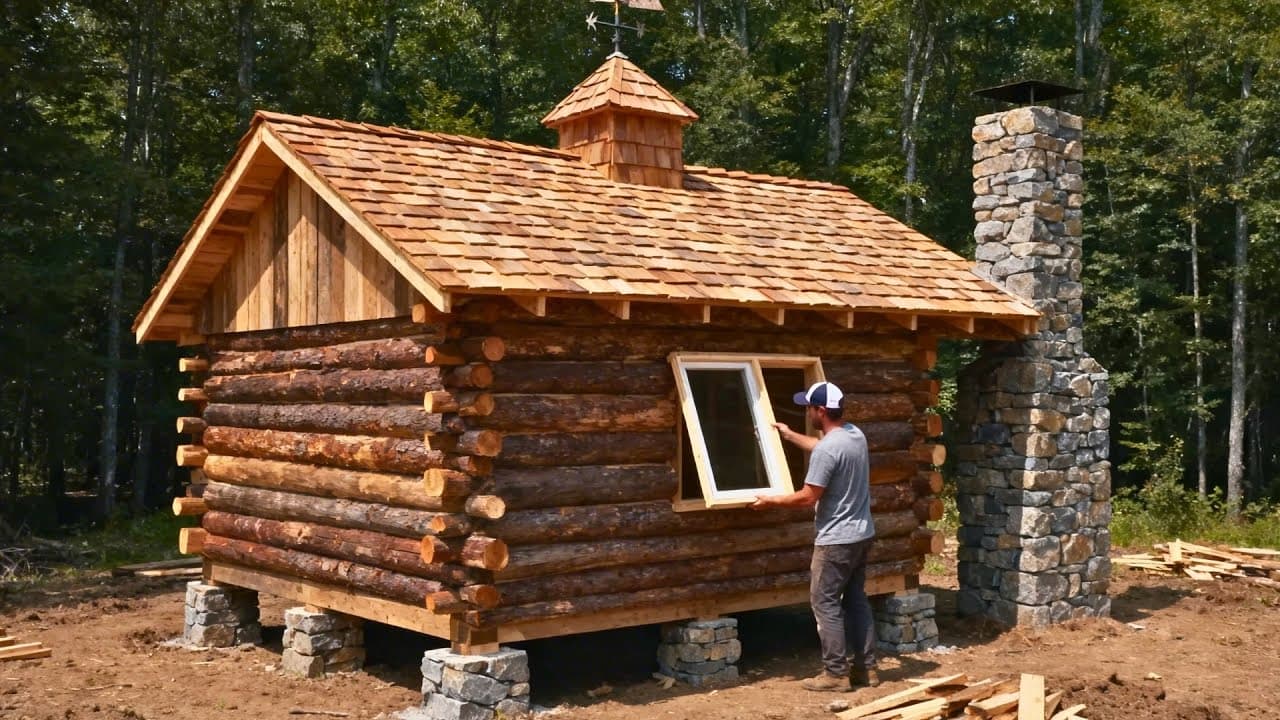 Log Cabin Construction from Natural Materials: Forest Build